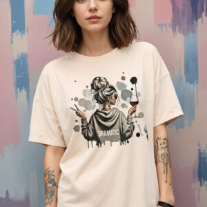 DressBerry Graphic Printed Round Neck Drop-Shoulder Sleeves Oversized Cotton T-shirt