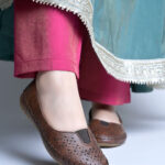 DressBerry Textured Round Toe Slip-On Ballerinas