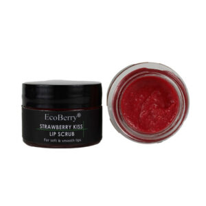 EcoBerry Strawberry Kiss Lip Scrub With Vitamin E For Moisturizing - 8 g