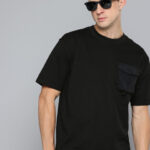 Flying Machine Drop-Shoulder Sleeves Pure Cotton Relaxed Fit T-shirt