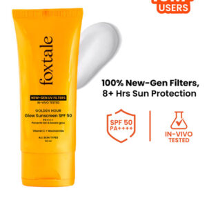 FoxTale Glow Sunscreen with Vitamin C & Niacinamide SPF 50 PA++++ In-Vivo Tested - 50ml