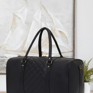 FUR JADEN Textured Medium Vegan Leather Casual Duffel Bag