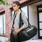 Gear Unisex Black & Grey Colourblocked Cross-Training Duffel Bag