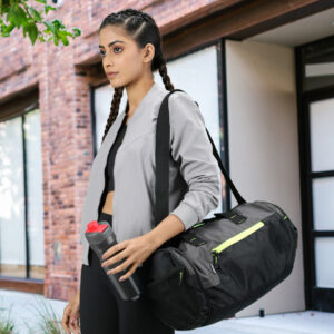 Gear Unisex Black & Grey Colourblocked Cross-Training Duffel Bag