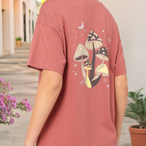 glitchez Conversational Printed Oversized Fit T-shirt