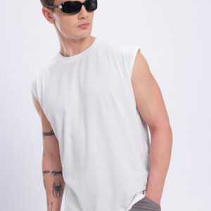 glitchez Sleeveless Oversized T-shirt
