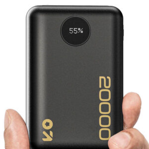 GOBOULT 20000 mAh 22.5 W Power Bank (Pure Black, Lithium Polymer, Fast Charging for Earbuds, Mobile)
