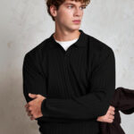 HAPPY KHAJANA Men Striped V-Neck T-shirt