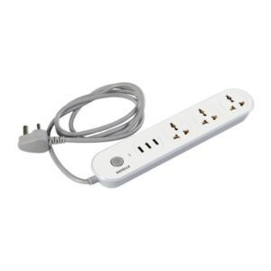 Havells USB Star - 3 Sockets And 3 USB Ports 240V-6A Extension Board - 1.5m