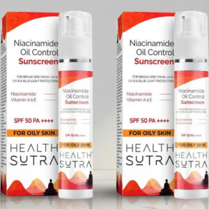 HEALTH SUTRA Set Of 2 Niacinamide Oil Control Sunscreen SPF 50 PA++++- 50 g Each