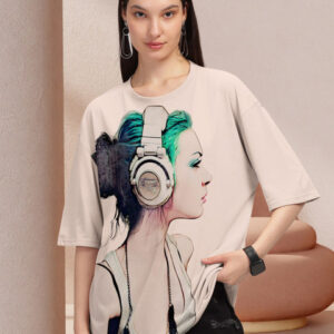 HELLCAT Graphic Printed Round Neck Oversized T-shirt