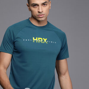HRX by Hrithik Roshan Men Brand Logo Printed Badminton Rapid-Dry T-shirt