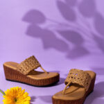 Inc 5 Women Ethnic Wedge Mules with Laser Cuts