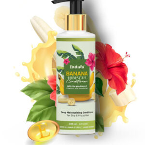 INDALO Banana Hibiscus Conditioner with Shea Butter & Vitamin E for Dry Hair - 200ml