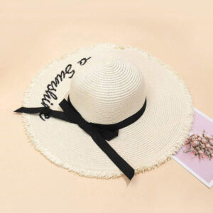 Infispace Women Beige Self Design Sun Hat