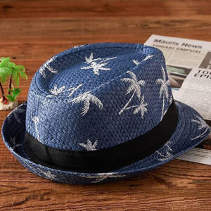 Infispace Women Blue Self Design Fedora Hat