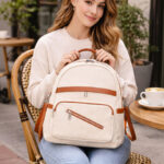 JAISOM Women Contrast Detail Backpack