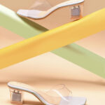 JM Looks Trasparent Block Heel Sandals