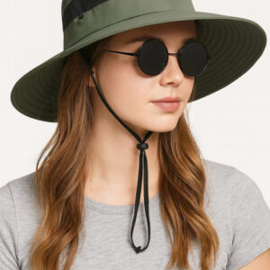 KeepCart Unisex Green Solid Sun Hat