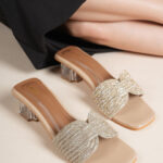 Lavie Embellished Party Block Sandals