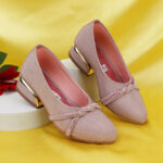 LMG Lifestyle Girls Textured Party Block Pumps