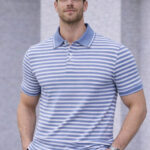 MACK JONNEY Men Striped Polo Collar T-shirt