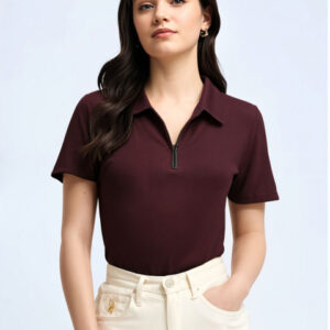 MACK JONNEY Polo Collar Short Slevees Cotton T-shirt