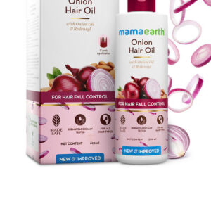 Mamaearth Onion Hair Oil With Onion & Redensyl For Hair Fall Control - 200ml