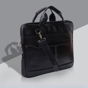 Martucci Unisex Solid Synthetic Leather Laptop Bag