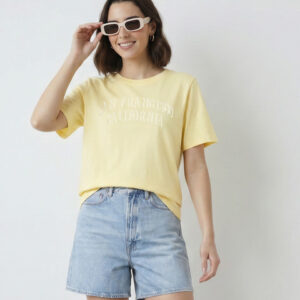 Mast & Harbour Typography Printed Pure Cotton T-shirt