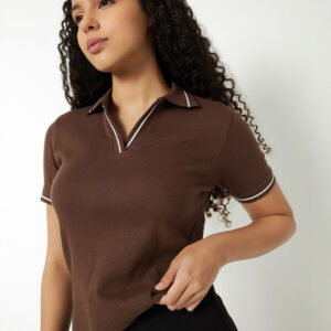 max Women Polo Collar T-shirt