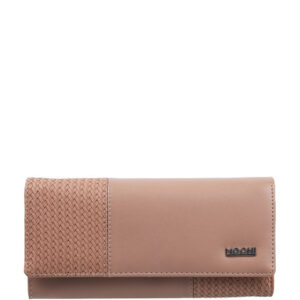 Mochi Peach-Coloured Textured Purse Clutch