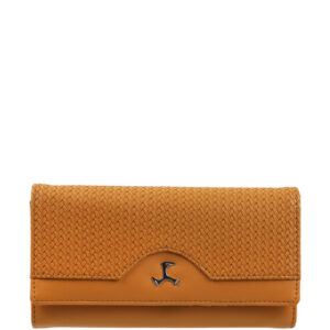 Mochi Yellow Textured Foldover Clutch