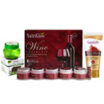 NutriGlow Wine Facial Kit For Glowing Skin - Tan Removal - Turmeric Face Wash & Aloe Vera