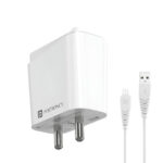 Portronics Adapto 41 M 2.4A 12w Fast Charging Adaptor with 1M Micro USB Charging Cable