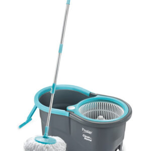 Prestige CleanHome Alpha Blue & Grey Cotton Mop Set With 2 Microfiber Mop Heads