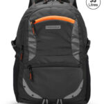 Provogue Unisex Black & Grey Brand Logo Backpack With Reflective Strip 31L