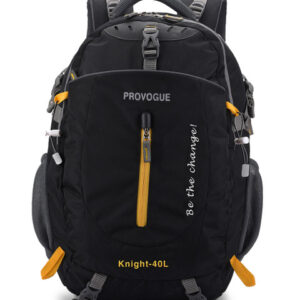 Provogue Unisex Black & Yellow Backpack with Hip Strap & Rain Cover 31L