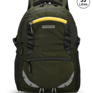 Provogue Unisex Olive Green Backpack with Reflective Strip 31L 35 L