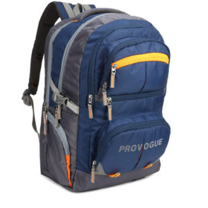 Provogue X fwd Unisex Navy Blue & Grey Colourblocked Backpack with Reflective Strip