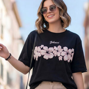 PTVIZE Women Floral Printed T-shirt