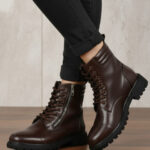 Roadster Women Brown Solid Round Toe Block Heels Synthetic Chunky Boots