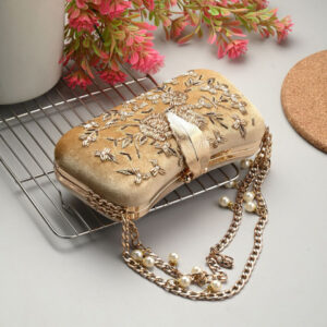 Sangria Embellished Box Clutch