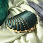Sangria Pippingg Shell Clutch