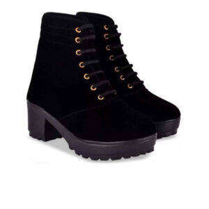 SHOE LAB Women Suede Heeled Boots