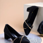 Shoetopia Girls Embellished Block Heel Pumps