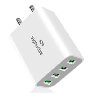 SIGNATIZE 22W Multi-Port Smart Charger with 4 USB Ports and Fast Charging
