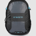 Skybags Unisex Black Striped Backpack with Compression Straps