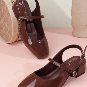 Sole Saga Block Pumps with Buckles