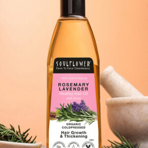 Soulflower Rosemary Lavender Hair Growth Oil for Hair Fall 120ml